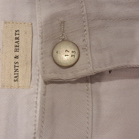 Saints & Hearts Wide Bellbottom Grey/Lilac Jeans - Picture 11 of 11